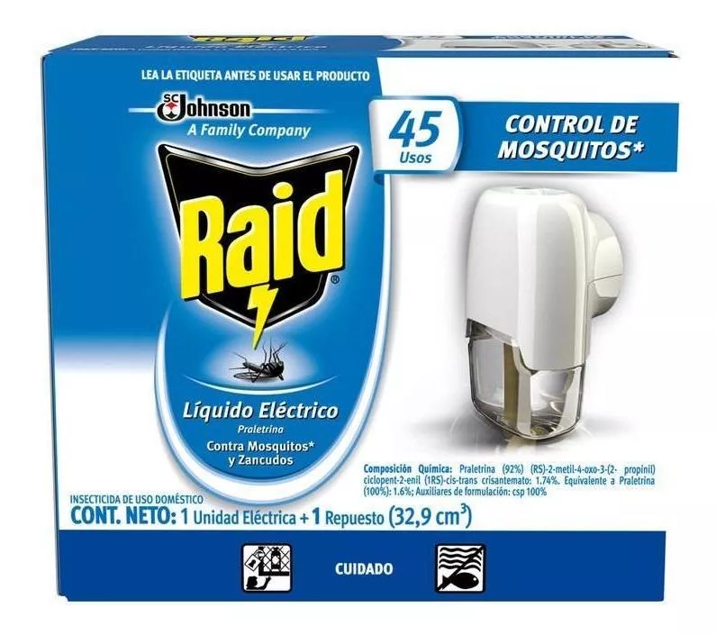 Raid Liquido Unidad Electrica 45 Noches Protección Mosquitos