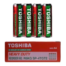 40 Pilas Caja Aa 1.5v Zinc Carbon Pila Doble A Toshiba R6