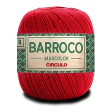 Barroco Maxcolor 4 Fios 200gr Linha Crochê Tricô Cor Vermelho Círculo