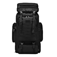 Mochila Feminina Masculina Cargueira 80l Mochilão Reforçada Cor Preto