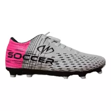 Botin Futbol 2600 Fg Blanco-fucsia Runway 2600-bf