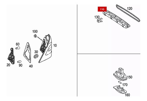 Tercera Lmpara Led De Freno Para Benz W203 C240 Clase C Foto 2