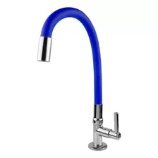 Torneira Color Luxo Cano De Silicone Flexível Bancada C-66