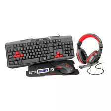 Teclado + Mouse + Audifonos + Pad Mouse Kit Gamer Trust Usb