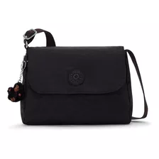 Bolsa Crossbody Kipling Melillo Diseño Liso De Nailon Black Tonal Con Correa De Hombro Black Tonal Asas Color Mismo Color De Bolso Y Herrajes Plateado