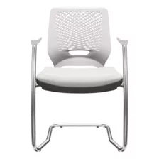 Cadeira Escritório Beezi Crom S C/ Braços Branca Plaxmetal