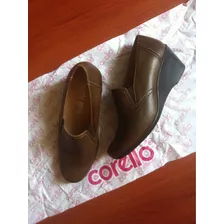 Corello Zapatos Cuña Marrón Talla 36