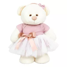 Urso Bailarina Amore 20cm Para Decoração - 1 Peça