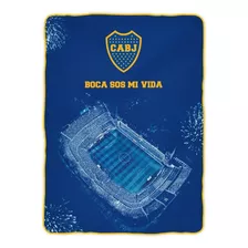 Frazada Brilla En La Oscuridad Boca Juniors 1 1/2 Plaza Licencia Oficial City