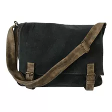 Bolsa Carteiro Vintage Transversal Masculino Cabe Not Preta