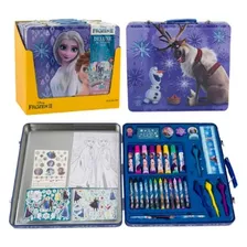 Set De Arte Frozen Ll De 200 Piezas Kit Para Niños Dibujo