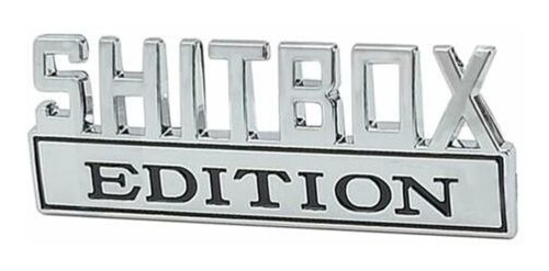 1x New 3d Aluminium Shitbox Edition Decoration Emblem Dec Mb Foto 6