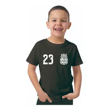 Remera Negra Niño Dibu Martinez 23 Seleccion Afa Futbol