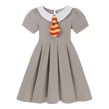 Dizfraz Hermione Vestido Harry Potter Casa Gryffin Para Niña