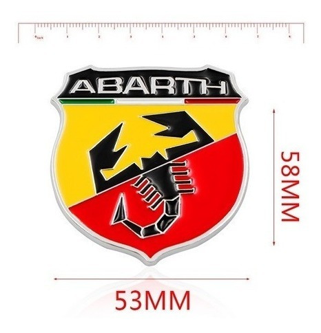 Logo Metalico Fiat 500 Abarth Foto 2