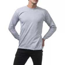 Camiseta Manga Longa Básica Lisa Sem Estampa Camisa Blusa