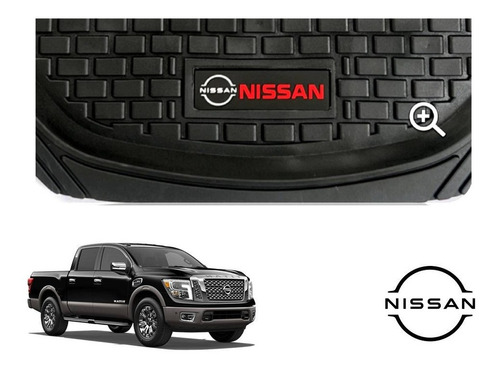 Tapetes 4pz Charola 3d Logo Nissan Titan 2015 A 2021 Foto 4