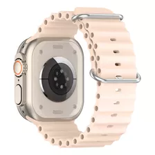 Pulseira Ondas Para Apple Watch Ultra 49mm E 45mm 44mm 42mm Cor Rose