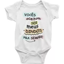 Body Bebê Vocês Aceitam Ser Meus Dindos Padrinhos