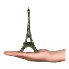 Torre Eiffel Metal 18 Cm Grabado Paris Oro Viejo Decoracion