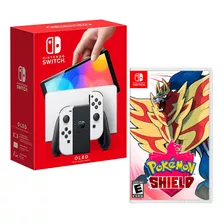 Consola Nintendo Switch Modelo Oled Blanco + Pokemon Shield