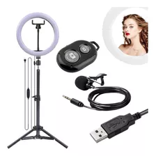 Ringhlight Iluminador Kit Influencer +brinde Controle Lapela