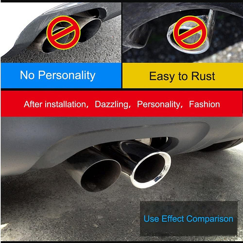 Par De Puntas De Escape Compatibles Con Vw Volkswagen Jetta  Foto 2