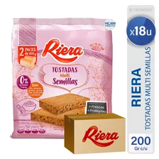 Caja Tostadas Multi Semillas Riera Galletitas Mesa Pack