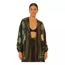 Kimono Blazer Estampado Miranda Farm 326194