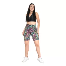 Bermuda Feminina Ciclista Legging Poliamida Academia Lisa