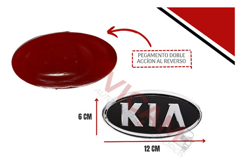 Emblema Kia Autoadherible 12 X 6 Cm Foto 3