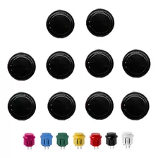 10x Botões Estilo Sanwa 30mm P/ Fliperama Arcade C/ Nf 