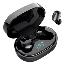 Fone De Ouvido Bluetooth 5.0 Par Sem Fio Duplo Premium Cor Preto Cor Da Luz Azul-celeste