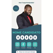 Cartão Digital Interativo - Candidato Candidatura Santinho 2