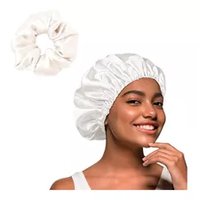 Gorro Y Scrunchie Satín/satén Cuidado Cabello Antifrizz