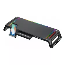 Suporte Mesa P/ Monitor Gamer Led 4 Usb Rgb C/10 Modelo