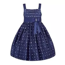 Vestido De Fiesta Niña Azul Zafiro Brillante Talla 5 Importa