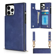Funda Para iPhone 12 Case Wallet 12 Pro 5g (color Azul)
