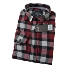 Camisa De Flanela Xadrez Inverno Vilejack Bolso Tradicional