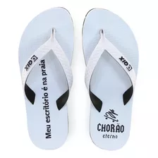 Chinelo Chorão Qix Casual Masculino Preto Branco Na Lata