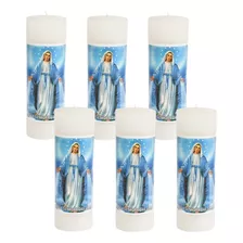 06 Velas De 7 Dias Imagem De Nossa Senhora Das Graças 260g