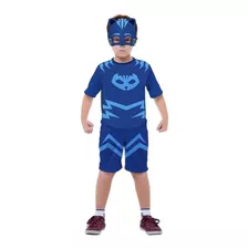 Menino Gato Curto Fantasia Pjmasks Ótimo Preço! Envio Em 24h