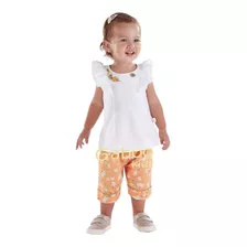 Conjunto Bebê Menina Kiki Xodó Blusa C/ Shorts