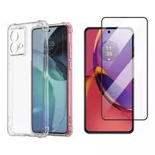 Capa Capinha + Película 3d Para Motorola Moto G84 6.55 