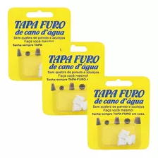 03 Cartelas Com Tapa Buraco Em Cano D' Agua Pvc Furado 15un