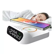 Reloj De Carga Inalámbrico Multifunción 3 En 1 Led 15w