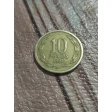 Moneda De 10 Pesos De Chile Del 1981