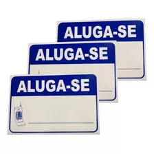 Kit Un 3 Placa Pvc Aluga-se Auto-adesiva Jaime