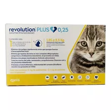 Pipeta Antiparasitario Para Pulga Zoetis Revolution Plus Para Gato De 1.25kg A 2.5kg Color Amarillo