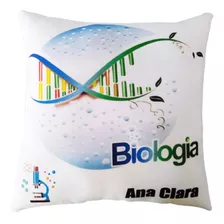 Almofada 30x30 Cm S/ Zíper / Biologia Personalizada Com Nome